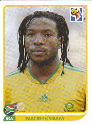 Macbeth Sibaya South Africa samolepka Panini World Cup 2010 #39